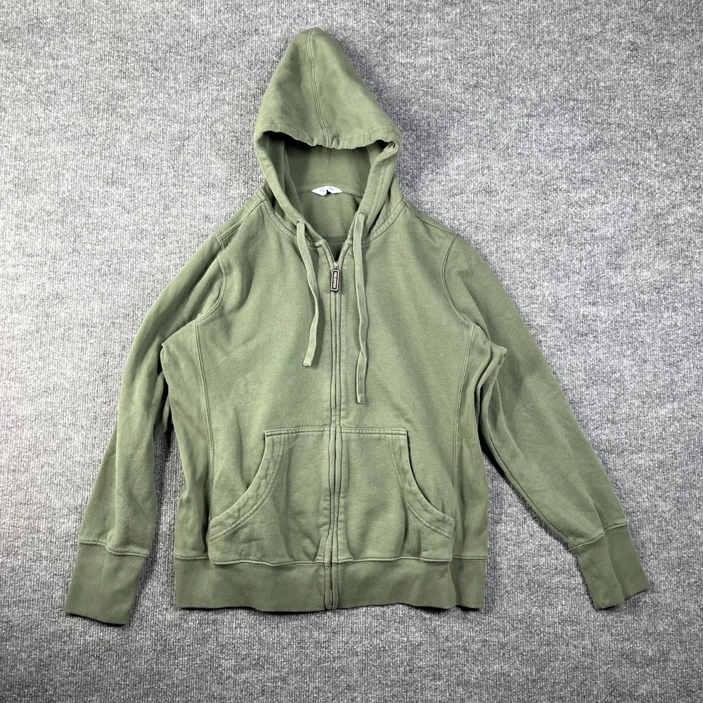 Peloton Full Zip Hoodie Women's Green Ribbed Side Panel Logo Sports Y2K‎ - XL